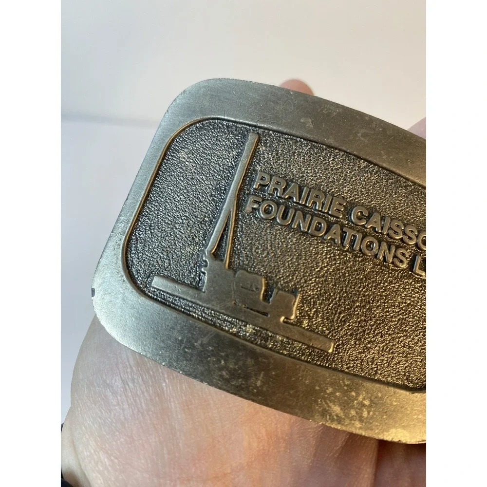 Prairie Caisson Foundation‎ Ltd. Metal Belt Buckle Vintage